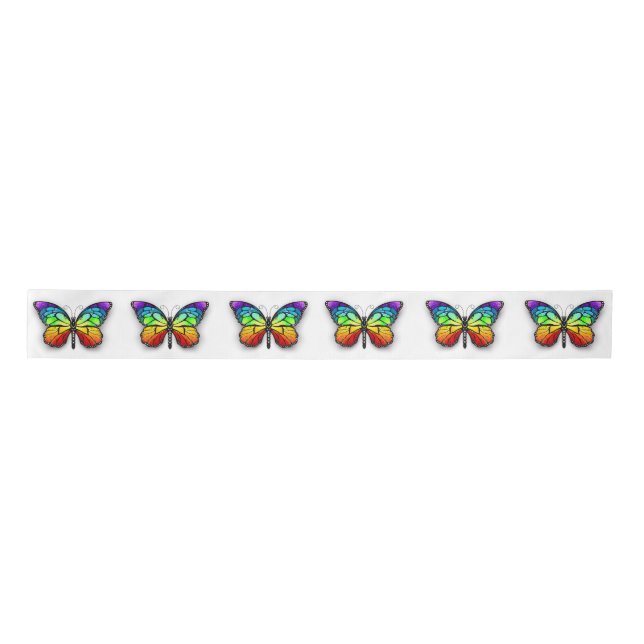 Lazo De Raso Monarca de mariposa arcoiris (Anverso)