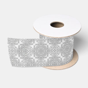 Lazo De Raso Monocromático Faux White Lace