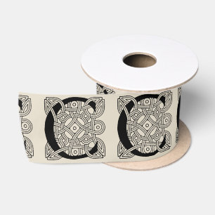 Lazo De Raso Monograma de letra C con nudo celta vintage