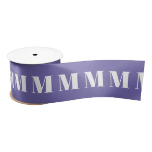 Lazo De Raso Monogramed lilac Periwinkle personalizado número i