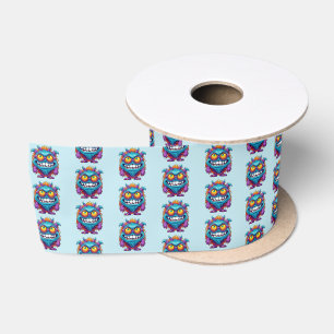 Lazo De Raso Monstruo divertido fiesta en mosaico unisex