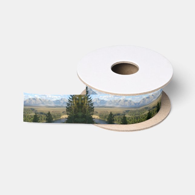 Lazo De Raso Montañas y río de Jackson Hole (Carrete)