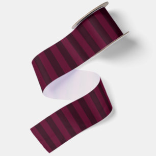 Lazo De Raso Moras oscuras Burgundy Rojo Rayas