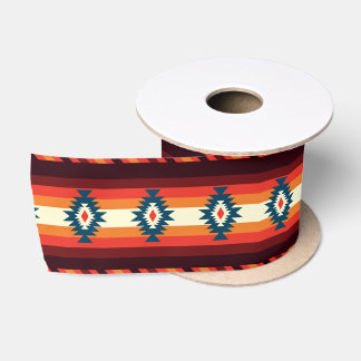 Lazo De Raso Motivo de patrón nativo americano Rayas Geometría