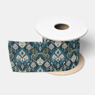 Lazo De Raso Motivos africano boho estampado Floral Ikat