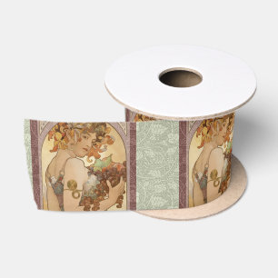 Lazo De Raso Mujer Art Nouveau Mucha Hermosa