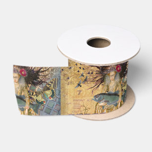 Lazo De Raso Mujer Piscis Vintage Gótico Clásico