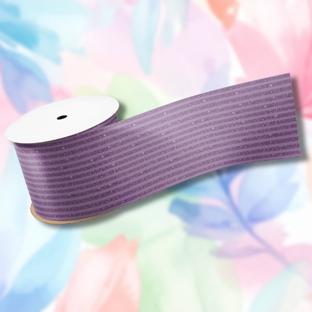 Lazo De Raso Muted Mulberry Glitter Style Horizontal Stripes (Subido por el creador)