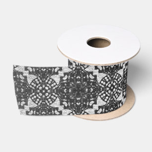Lazo De Raso MVB Black Faux Lace Gray