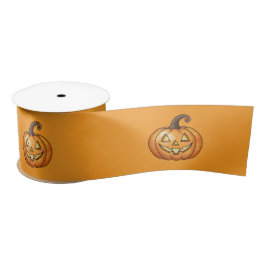 Lazo De Raso Naranja de calabazas de calabazas de Jack O Lanter