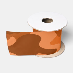 Lazo De Raso Naranja Español Camuflaje Monocolor