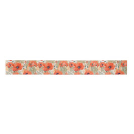 Lazo De Raso Naranja Poppy Meadow