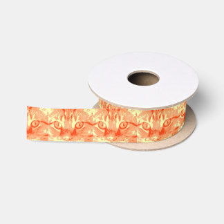 Lazo De Raso Naranja Tabby Pop Art