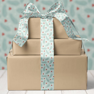 Lazo De Raso Navidad Agujas de Pino y Bayas Botánicas