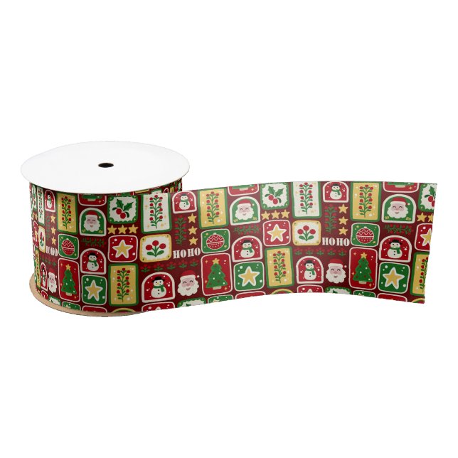 Lazo De Raso Navidad Alegre y Brillante (Carrete)
