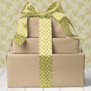 Lazo De Raso Navidad de Acebo Verde y Bayas