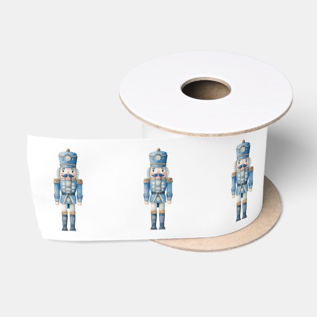 Lazo De Raso Navidad del Cascanueces Azul (Carrete)