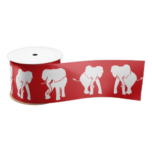 Lazo De Raso Navidad del intercambio del regalo del elefante