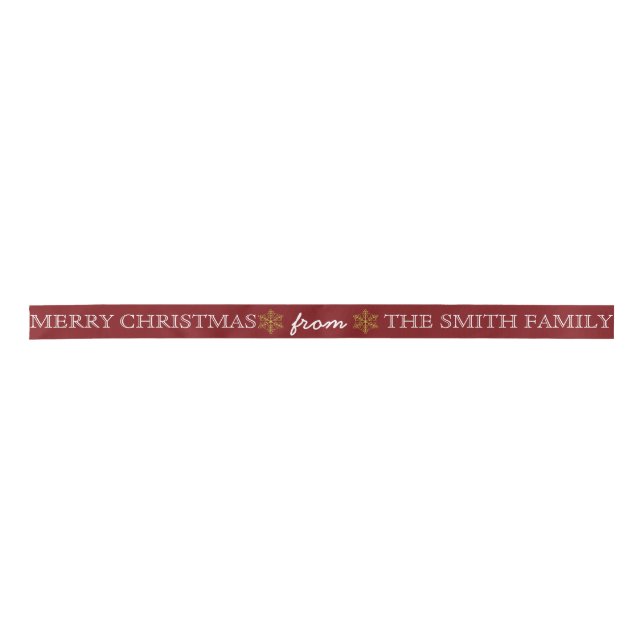 Lazo De Raso Navidad personalizada y personalizada (Anverso)