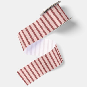 Lazo De Raso Navidad Rayas Rosadas Rojas