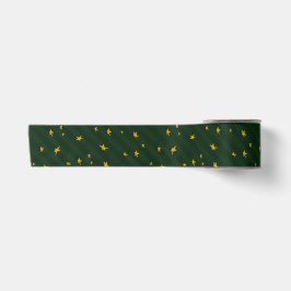Lazo De Raso Navidad Verde Amarillo Estrella Raya