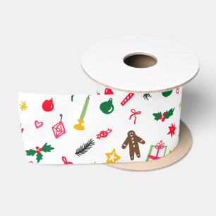 Lazo De Raso NAVIDADES adoran Doodle Festividad PERSONALIZADO c