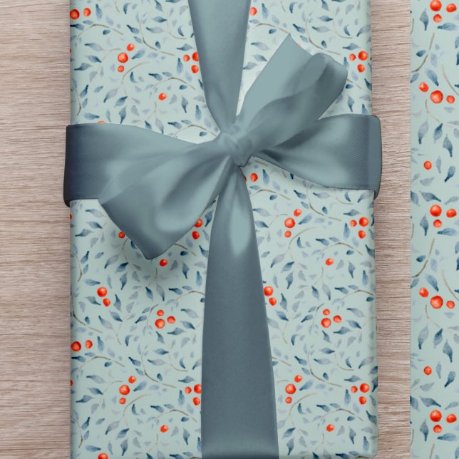 Lazo De Raso Navidades azul polvoriento moderno y elegante (Subido por el creador)
