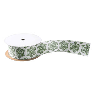 Lazo De Raso Navidades blancos de color verde bonito copas de n