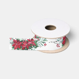 Lazo De Raso Navidades botánicos Festividad floral feriado