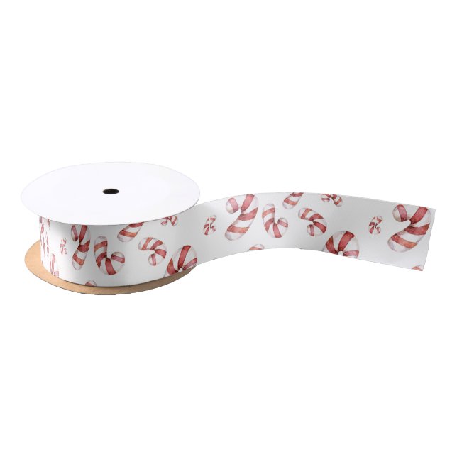 Lazo De Raso Navidades Candy Cane (Carrete)