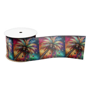 Lazo De Raso Navidades caprichosos Palm Tree Tropical Beach Viv