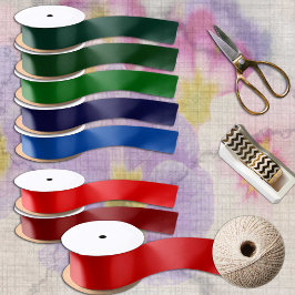 Lazo De Raso Navidades Color rojo sólido minimalista