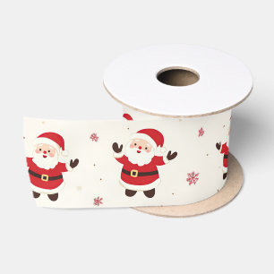 Lazo De Raso Navidades Cute Retro Santa
