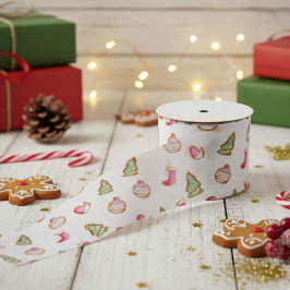 Lazo De Raso Navidades de acuarela Cookies Holiday Cute