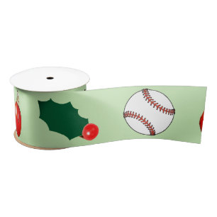 Lazo De Raso Navidades de Béisbol: regalo de vacaciones Satin R