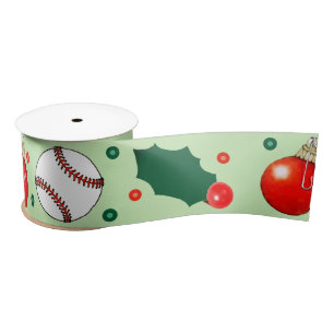 Lazo De Raso Navidades de Béisbol: regalo de vacaciones Satin R