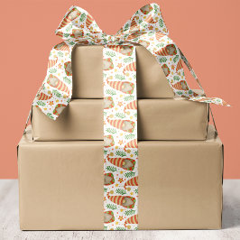 Lazo De Raso Navidades de Gnome Escandinavo de Acuarela