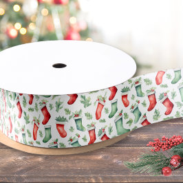 Lazo De Raso Navidades de las Mercancías Verdes Rojas