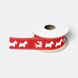Lazo De Raso Navidades de perros de territorios escoceses en va