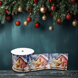 Lazo De Raso Navidades de pollo festivos