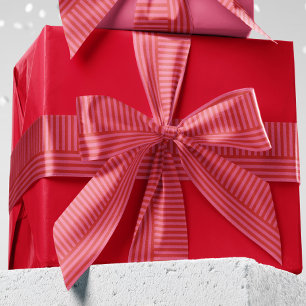 Lazo De Raso Navidades de rayas rojas rosadas lindo regalo de v