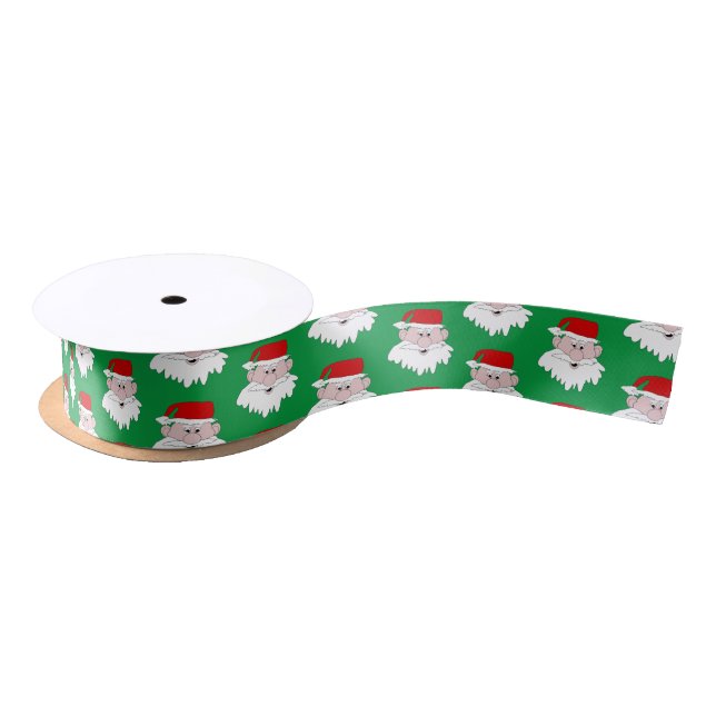 Lazo De Raso Navidades de Santa Claus Satin Ribbon (Carrete)