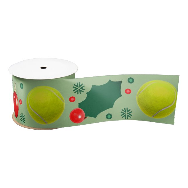 Lazo De Raso Navidades de tenis Holiday Gift Satin Ribbon (Carrete)