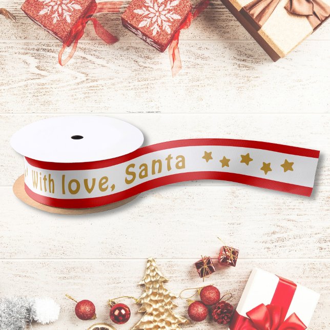 Lazo De Raso Navidades de texto de Love Santa Personalizado (Subido por el creador)