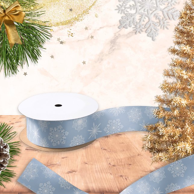Lazo De Raso Navidades de vacaciones de invierno de Blue Snowfl (Subido por el creador)