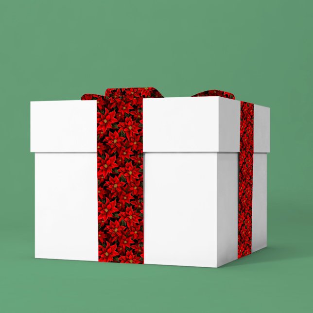 Lazo De Raso Navidades de vacaciones rojas Patrón de puninsetti (Subido por el creador)