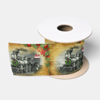 Lazo De Raso Navidades de Vintage Steam Train