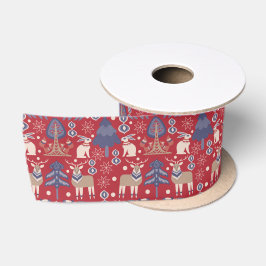 Lazo De Raso Navidades de Woodland escandinavos Animal
