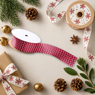 Lazo De Raso Navidades Diseño de chevron negrita