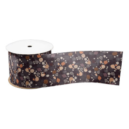 Lazo De Raso Navidades divertidos pájaros, conos, flores en